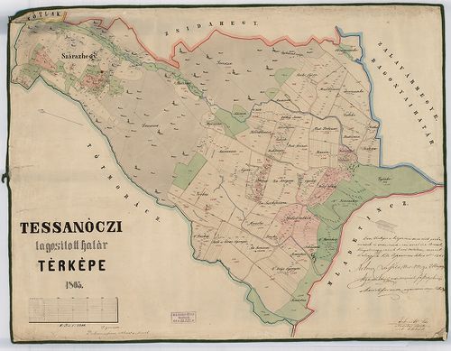 Tessanóczi tagosított határ térképe [TK 927]
