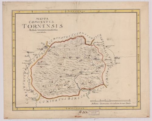 Mappa comitatus Tornensis methodo astronomico-geometrica con... [TK 1089]