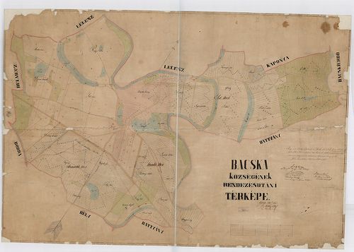 Bacska községének rendezés utáni térképe [TK 1486]